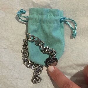 Silver Heart Bracelet  with Pouch